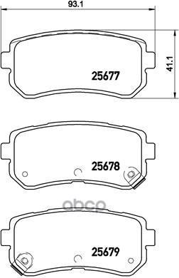 Колодки тормозные дисковые задн. HYUNDAI CRETA 01/16-> / KIA PICANTO (TA) 05/11-> / KIA RAY 11/11-> Brembo арт. p30068