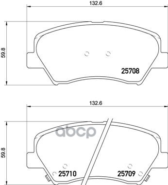 Колодки тормозные дисковые перед Brembo арт. P30073