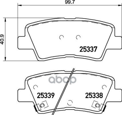 Колодки тормозные дисковые зад Brembo арт. P30094