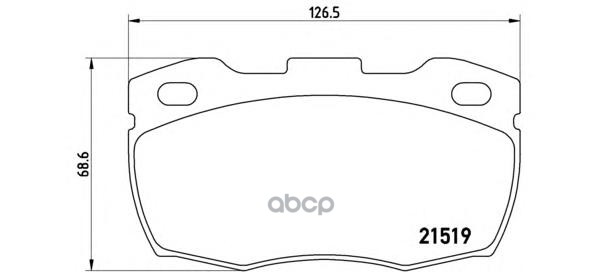 Колодки тормозные дисковые передн. LAND ROVER DEFENDER Cabrio (L316) 09/90-02/16 / LAND ROVER DEFEN Brembo арт. p44005