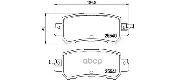 Колодки тормозные дисковые задн. MAZDA CX-3 (DK) 01/15-> / MAZDA CX-5 (KE  GH) 11/11-> Brembo арт. p49047