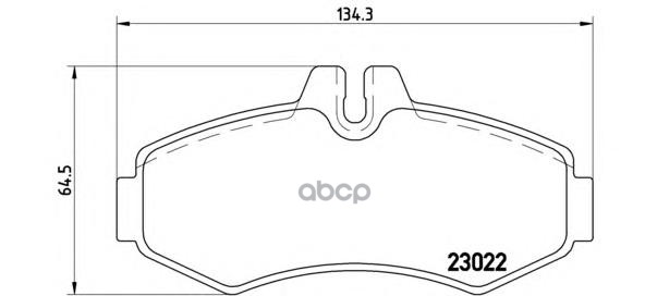 Колодки тормозные дисковые передн. MERCEDES-BENZ V-CLASS (638/2) 02/96-07/03 / MERCEDES-BENZ VITO B Brembo арт. p50031