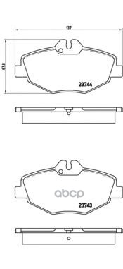 Колодки Тормозные Дисковые К-Т Mercedes-Benz (Bbdc) E-Class (W211) 11/05- / Mercedes-Benz E-Class Brembo арт. P50049