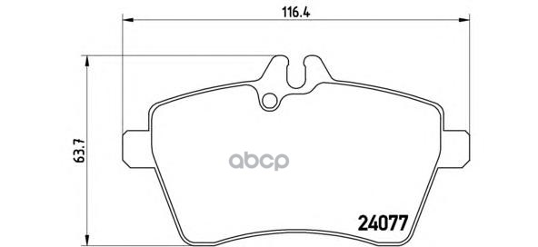 Колодки тормозные дисковые передн. MERCEDES-BENZ A-CLASS (W169) 09/04-06/12 / MERCEDES-BENZ B-CLASS Brembo арт. p50056