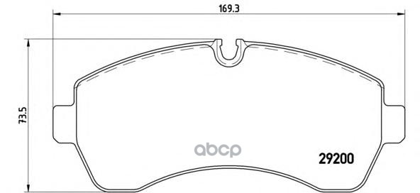 Колодки тормозные дисковые передн. MERCEDES-BENZ SPRINTER 3 5-t Box (906) 06/06-> / MERCEDES-BENZ S Brembo арт. p50059