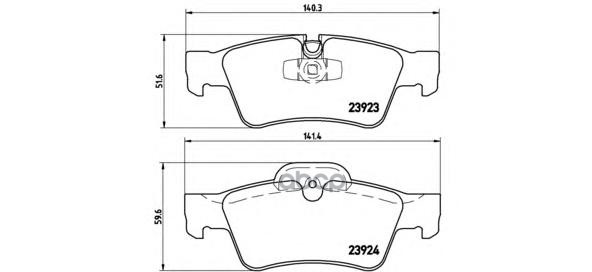 Колодки тормозные задние BREMBO P 50 064 Brembo арт. P50064