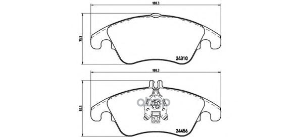 Колодки тормозные дисковые перед Brembo арт. P50069