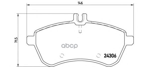 Колодки тормозные дисковые передн. MERCEDES-BENZ (BBDC) C-CLASS (W204) 01/08-> / MERCEDES-BENZ C-CL Brembo арт. p50070