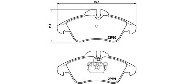 Колодки тормозные дисковые передн. MERCEDES-BENZ SPRINTER 2-t Box (901  902) 01/95-05/06 / MERCEDES Brembo арт. p50080