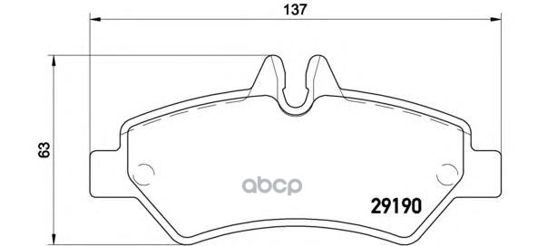 Колодки тормозные (Сзади) Mercedes-Benz Sprinter 06-18 / Volkswagen Crafter 06-16 Brembo арт. P 50 084