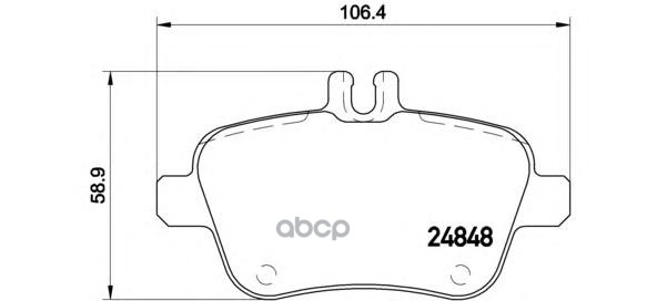 Колодки тормозные дисковые задн. MERCEDES-BENZ (BBDC) GLA (X156) 04/15-> / MERCEDES-BENZ A-CLASS (W1 Brembo арт. p50091