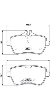 Колодки Тормозные Дисковые | Зад | Brembo арт. P50103