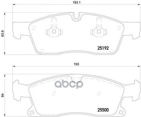 Колодки Тормозные Дисковые Передн. Mercedes-Benz Gl-Class (X166) 07/12-> / Mercedes-Benz Gle (W166) Brembo арт. p50108