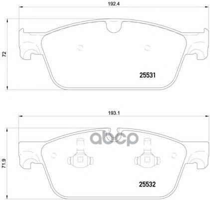 Колодки тормозные (Спереди) Mercedes-Benz M-Class 11-15 / GL-Class 12-15 Brembo арт. P50112