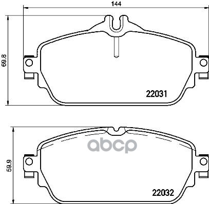 Колодки тормозные дисковые передн. MERCEDES-BENZ (BBDC) E-CLASS (W213) 01/16-> / MERCEDES-BENZ C-CL Brembo арт. p50118