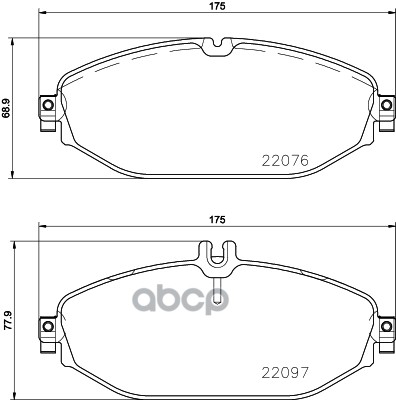 Колодки тормозные дисковые передн. MERCEDES-BENZ (BBDC) C-CLASS (W205) 08/14-> / MERCEDES-BENZ (BBD Brembo арт. p50124