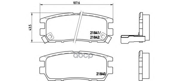 Колодки Тормозные Дисковые К-Т Mitsubishi L 400 Box (Pdw Pcw Pbv Paw Pav) 12/94-04/07 / Mitsu Brembo арт. P54018