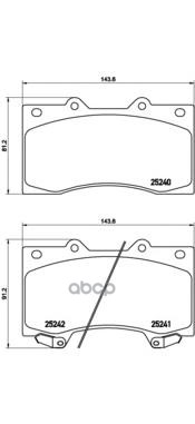 Колодки тормозные дисковые передн. NISSAN PATROL VI (Y62) 04/10-> Brembo арт. p56081