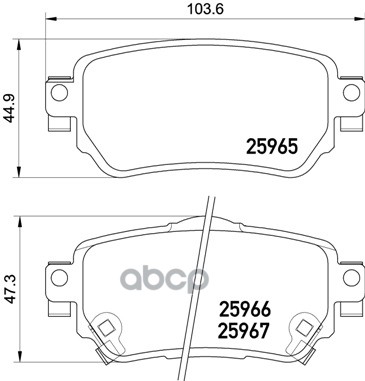 Колодки тормозные NISSAN X-TRAIL III (T32_, T32R, T32RR) P56098 Brembo арт. P56098