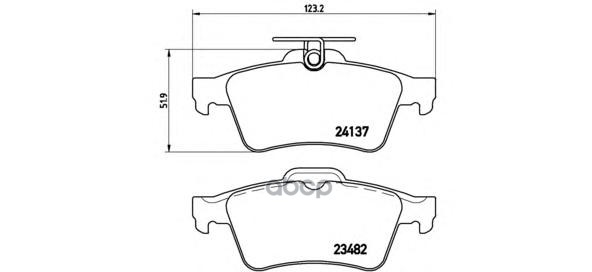 Колодки Тормозные Дисковые К-Т Cadillac Bls 04/06- / Cadillac Bls Wagon 12/07- / Chevrolet Vectra 0 Brembo арт. P59042