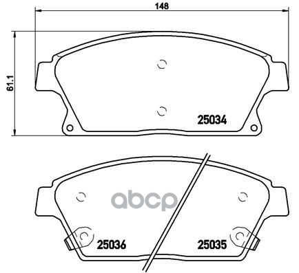 Колодки Тормозные Дисковые Xtra | Перед | Brembo арт. P59077X
