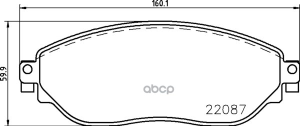 Колодки тормозные дисковые передн. NISSAN NV300 Box (X82) 09/16-> / NISSAN NV300 Kombi (X82) 09/16-> Brembo арт. p59082