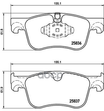 Колодки тормозные P61116 Brembo арт. P61116