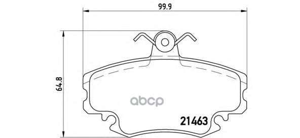 Колодки тормозные дисковые передн. DACIA LOGAN (LS_) 08/04-> / DACIA LOGAN MCV (KS_) 02/07-> / DACIA Brembo арт. p68008