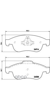 Колодки тормозные дисковые перед Brembo арт. P68050