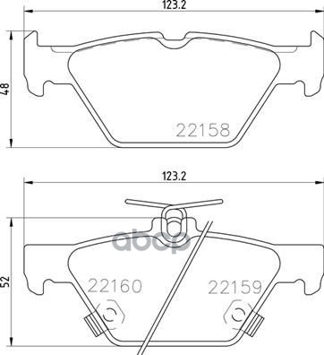 Колодки тормозные (Сзади) Subaru Forester 18-21 / Impreza 16-22 Brembo арт. P 78 026