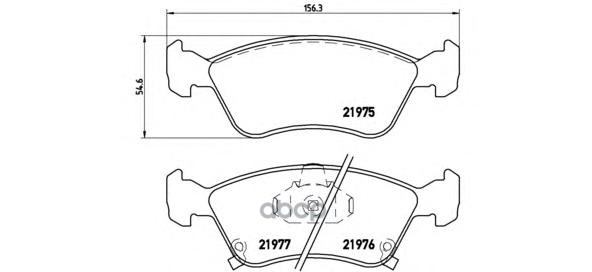 Колодки тормозные дисковые передн. TOYOTA AVENSIS (_T22_) 09/97-02/03 / TOYOTA AVENSIS Liftback (_T Brembo арт. p83041
