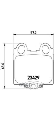 Колодки тормозные дисковые задн. LEXUS GS (JZS160_  UZS161_  UZS160_) 08/97-12/04 / LEXUS IS I (JCE1 Brembo арт. p83045