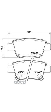 Колодки тормозные дисковые зад Brembo арт. P83047