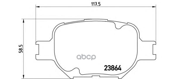 Колодки Тормозные Дисковые К-Т, Toyota (Faw) Corolla Ex (E120) 05/07-12/17 / Toyota (Faw) Crown Royal (S180) 02/05-12/10 / To...
