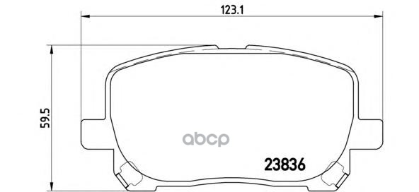Колодки тормозные (Спереди) Toyota Ipsum (ACM20) 01-09 / Noah 01-07 Brembo арт. P83061