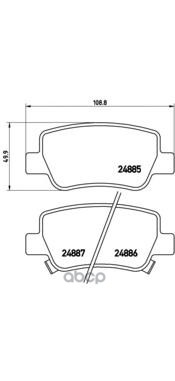 Колодки тормозные дисковые задн. TOYOTA AVENSIS Estate (_T27_) 02/09-> / TOYOTA AVENSIS Saloon (_T27 Brembo арт. p83112