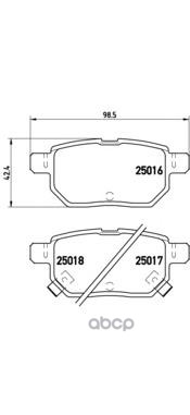 Колодки тормозные дисковые зад Brembo арт. P83133