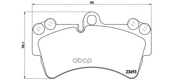 Колодки тормозные (Спереди) Audi Q7 05-15 / Volkswagen Touareg 02-10 Brembo арт. P 85 065