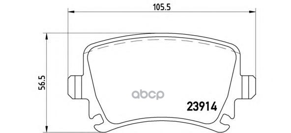 Колодки тормозные (Сзади) Audi A3 03-13 / A4 00-09 Brembo арт. P85073
