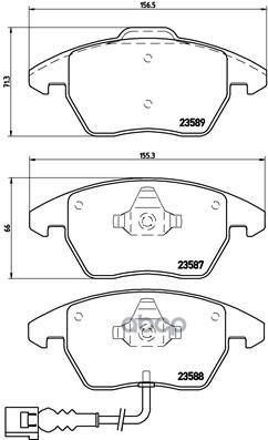 Колодки Тормозные Дисковые Передние Audi A1 (8X1, 8Xk) 05/10-10/18 / Audi A1 Sportback (8Xa, 8Xf) 09/11-10/18 / Audi A3 (8P1)...