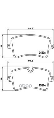 Колодки тормозные дисковые задн. AUDI A4 Avant (8K5  B8) 11/07-12/15 / AUDI A5 (8T3) 06/07-01/17 / A Brembo арт. p85119