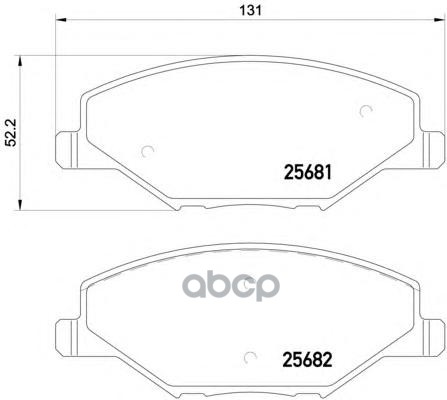 Колодки тормозные (Спереди) Skoda Octavia 16-20 / Rapid 12- / Volkswagen Polo 09-20 / Skoda Fabia 07 Brembo арт. P 85 121