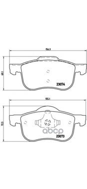 Колодки тормозные дисковые перед Brembo арт. P86016