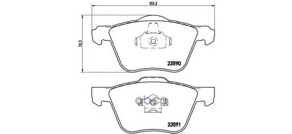 Колодки тормозные дисковые передн. VOLVO V70 II (285) 11/99-12/08 / VOLVO XC90 I (275) 06/02-01/15 Brembo арт. p86022