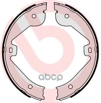 Колодки тормозные барабанные задн. AUDI Q7 (4L) 03/06-08/15 / LAND ROVER RANGE ROVER III (L322) 03/0 Brembo арт. s85536