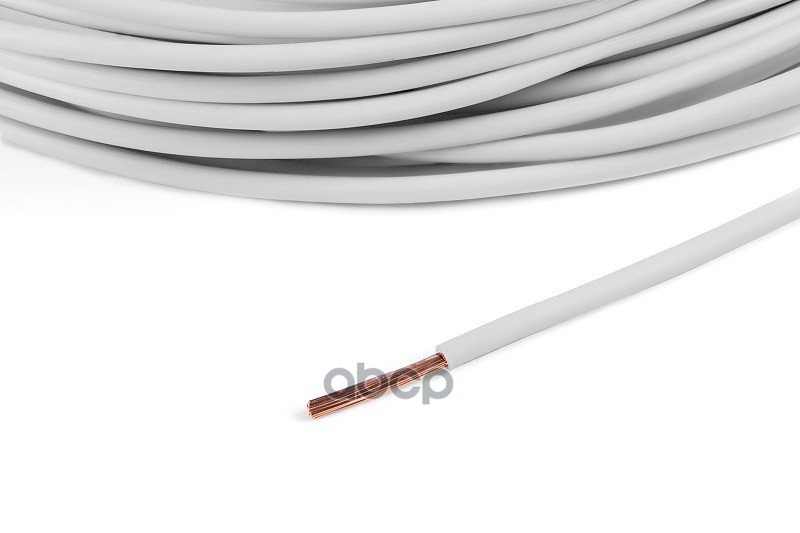 Провод ПВАМ 1,0 кв.мм цвет белый, длина 5м. CARGEN арт. AX3523