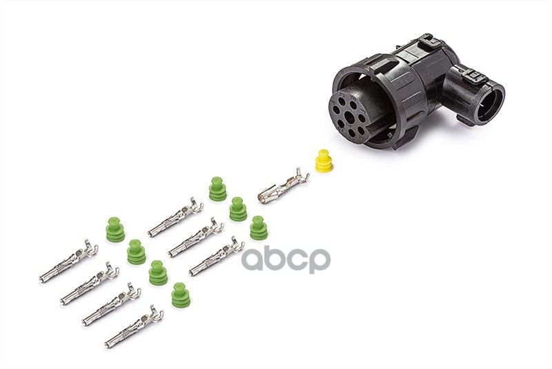 Разъем байонет (розетка) 9800680 (8pin) 8 контактов с угловым адаптером, фонарей и фар прицепов и по CARGEN арт. AX5262S