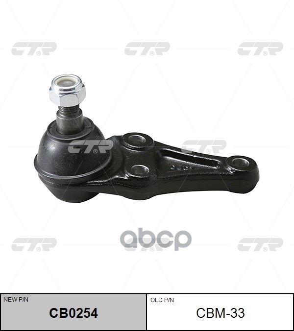 Опора шаровая нижняя MITSUBISHI PAJERO 99-, PAJERO SPORT 09-, L200/TRITON 4WD 05- (старый арт. CBM-33) CB0254 CTR арт. CB0254