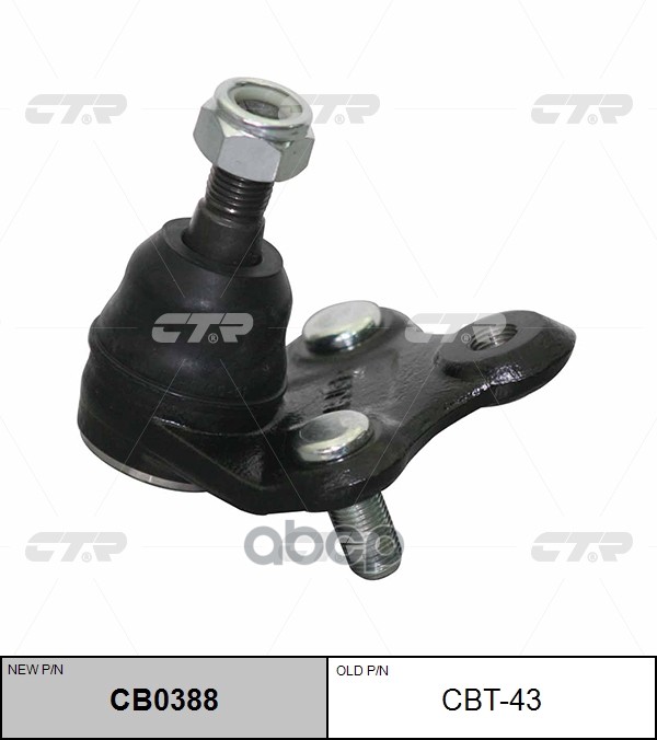 Шаровая опора нижняя TOYOTA CALDINA 02-/PRIUS 05-11/AVENSIS 03-/WISH 03- CTR арт. CB0388