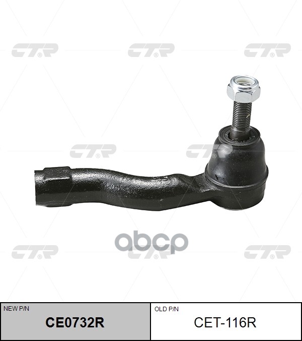 Наконечник рулевой тяги TOYOTA RAV4 2000 ~ 2013 / Caldina 2002 ~ 2007 / Wish 2003 ~ 2009 SCION TC 2005 перед.прав. (старый ар...
